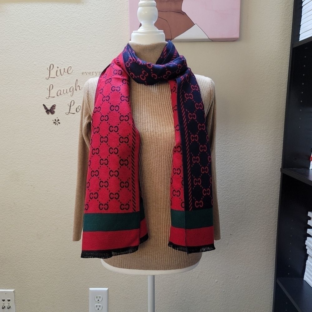 Reversible large Soft Cozy cashmere/Pashmina - Picture 4 of 5